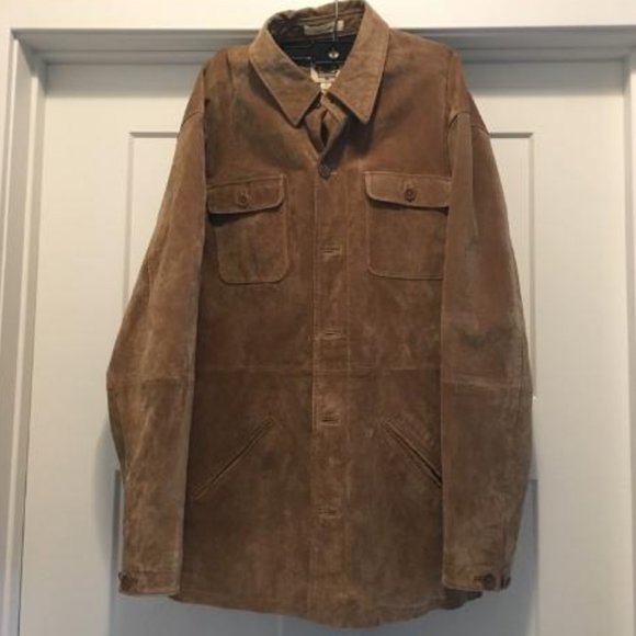Paradise Collection Suede Leather Button Down